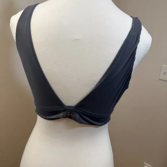 Victoria’s Secret Blue-Gray Plunge Bralette Size Large B85 Pullover Wireless - Picture 3 of 11